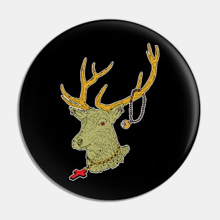 Deer Religion Pin