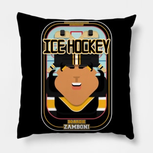 Ice Hockey Black and Yellow - Boardie Zamboni - Indie version Pillow