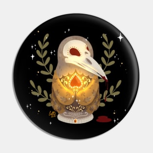 Raven Matryoshka Pin