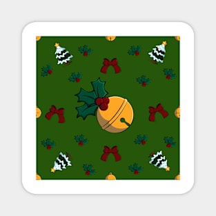 Christmas Bell - green Magnet