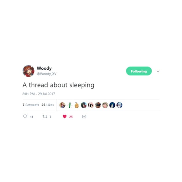 Woody Sleeping Thread by MangaTuesday