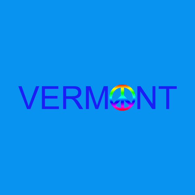 Vermont Rainbow Peace Sign by alittlebluesky