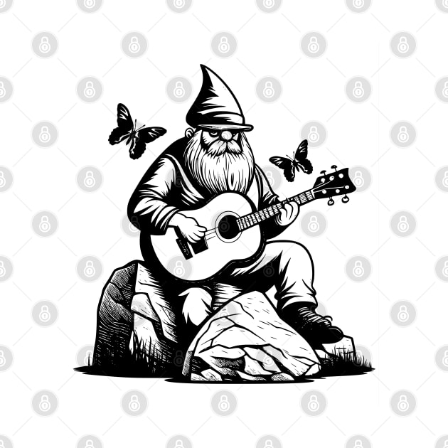 Gnome Playing Guitar by Norse Magic