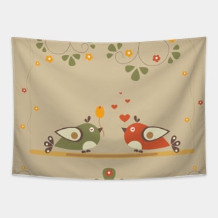 Love Bird Tree. Tapestry