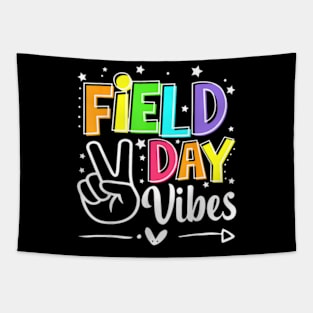 Field Day Vibes Funny For Teacher Kids Field Day 2024 Red T-Shirt Tapestry