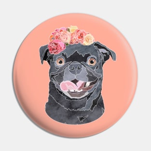 Floral Pug Pin