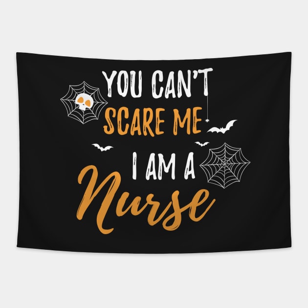 Halloween Unicorn You Can't Scare Me I Am a Nurse / Funny Nurse Fall Autumn Saying Tapestry by WassilArt