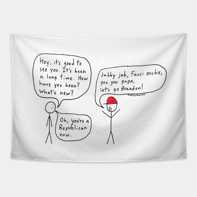 How to Spot a Republican (transparent background) Tapestry by doodlesmarkus