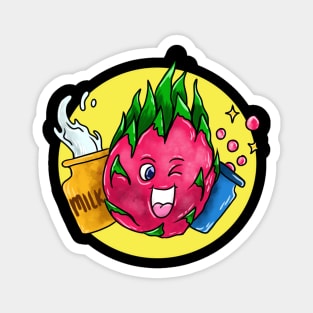 Milky Dragon Fruit Ball Magnet