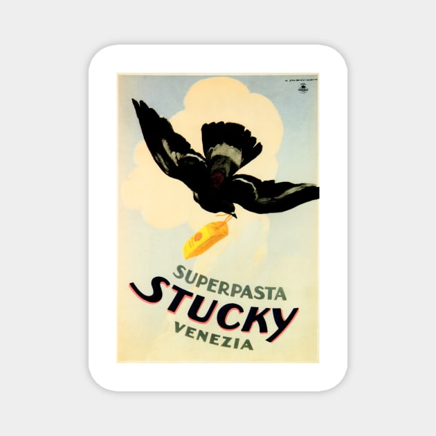 Super Pasta STUCKY Venezia Italy Italia by Marcelo Dudovich Vintage Food Advertisement Art Deco Magnet by vintageposters