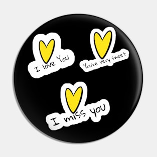 stickers love Pin