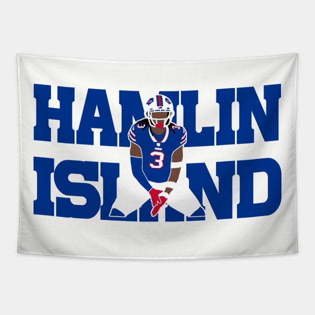 Love for Damar 3, Hamlin Island Buffalo Football Tapestry by FanSwagUnltd