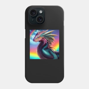 Intricate Rainbow Scaled Dragon Phone Case