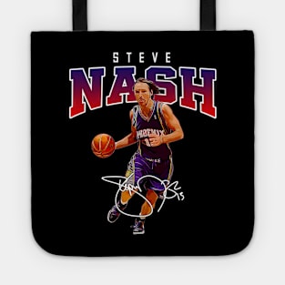 Steve Nash Basketball Legend Signature Vintage Retro 80s 90s Bootleg Rap Style Tote