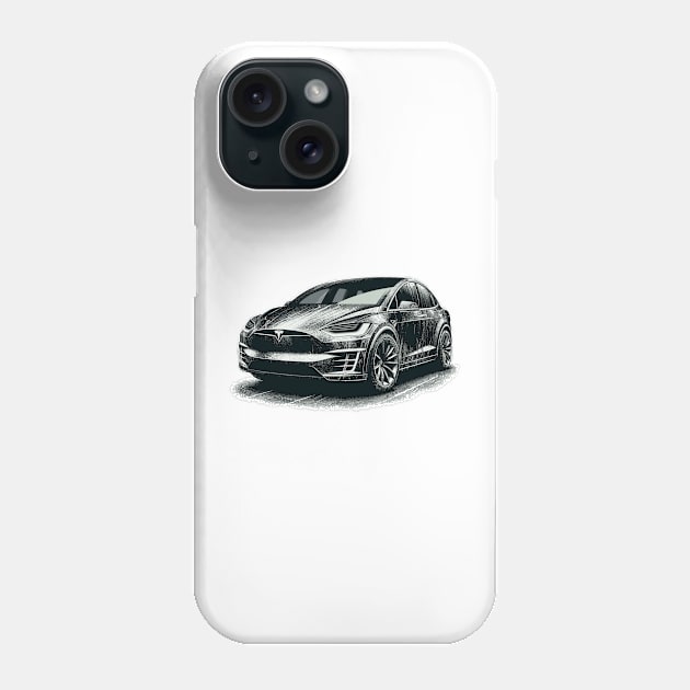 Tesla Model X Phone Case by Vehicles-Art