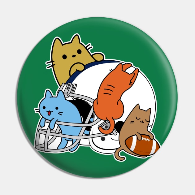 Cats playing American football helmet Pin by GlanceCat