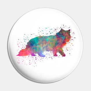 forest cat in watercolor Pin