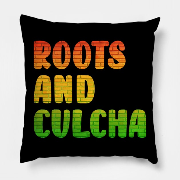 Roots and Culcha, Rastafarian, Jamaica Pillow by tman4life