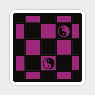 Yin Yang checker Magnet