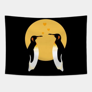 Penguin Couple Emperor Sea Bird King Penguin Lover Penguin Tapestry