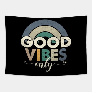 Good Vibes Only Rainbow 70s for Chilled People Tapestry