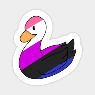 Genderfluid Duck Magnet