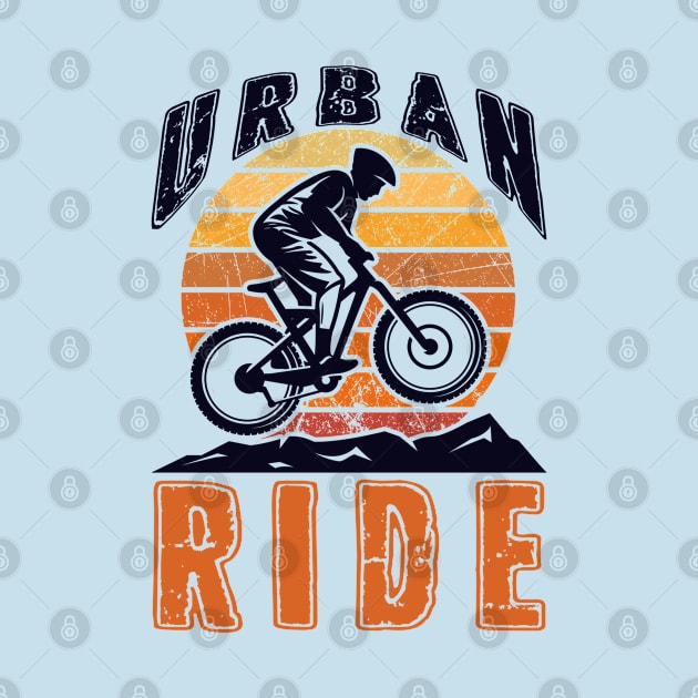 Urban ride - Funny gift for cyclist fan. Fat bike humor by SerenityByAlex