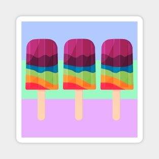 Summer Rainbow Popsicles Magnet