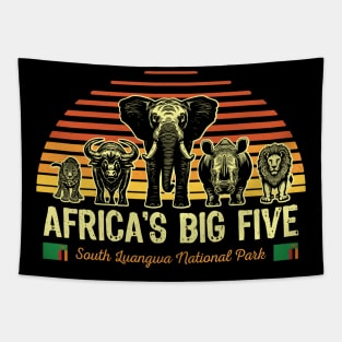 Africa's Big Five Safari | Leopard Rhino Elephant Buffalo Lion | Big 5 Africa | South Luangwa National Park Tapestry