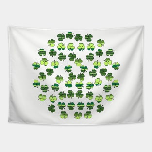 St Patricks Day Shamrock Green Stripes Tapestry