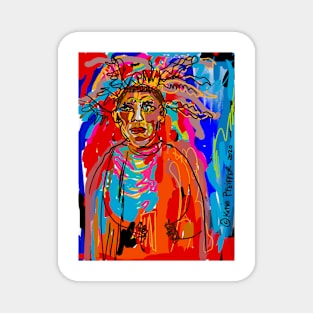 Shaman  Digital Drawing Magnet