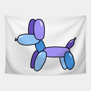 Blue and Purple Balloon Dog Tapestry