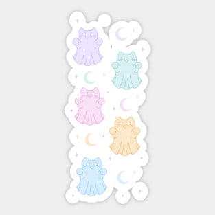 Halloween Pastel Goth Wiccan Cat Cute Stickers for Sale