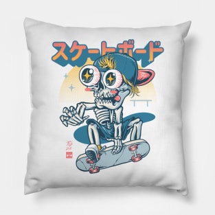 Kawaii Skateboarder Pillow