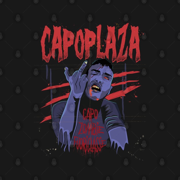 Capo Plaza capoplaza rapper rap italy italia music salerno zombie art by thedoomseed