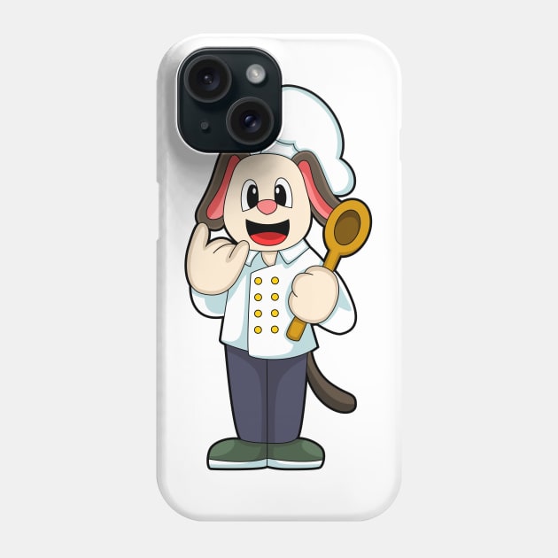 Dog as Cook with Wooden spoon & Cooking apron Phone Case by Markus Schnabel