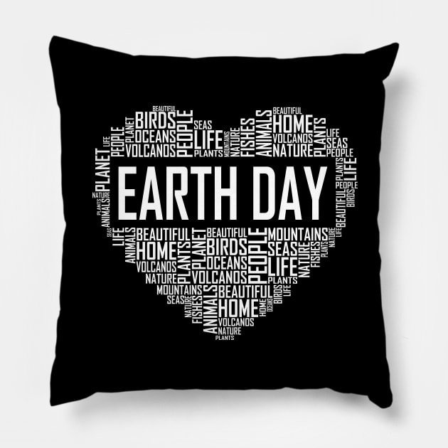 Earth Day Heart Pillow by LetsBeginDesigns