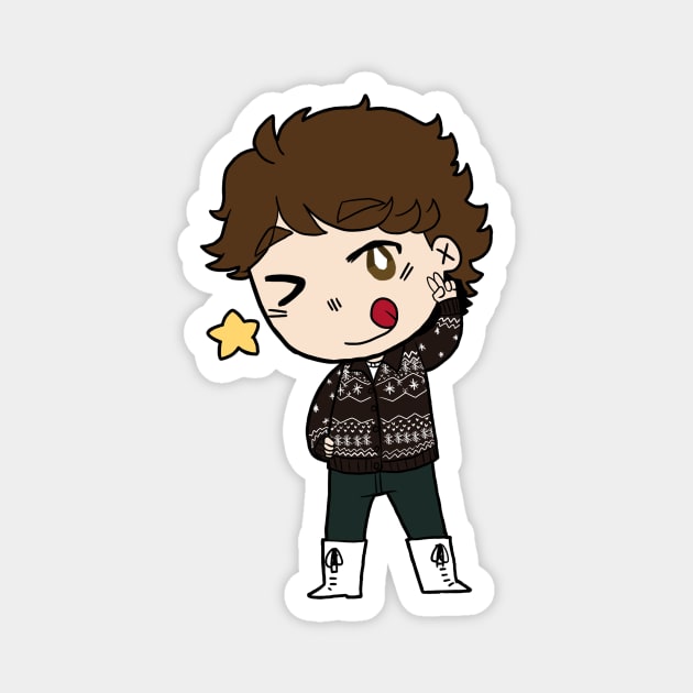 Ugly Christmas Sweater Oikawa Magnet by catscantdraw