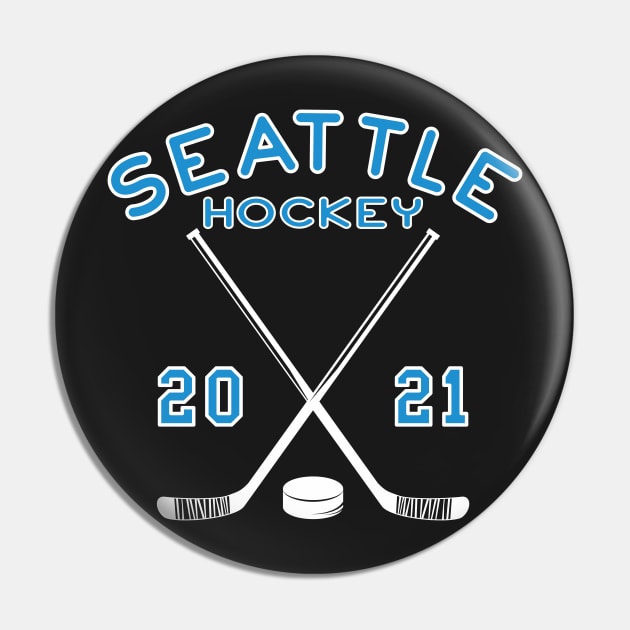 Seattle Hockey Sticks Puck 20 21 First Season Inagural Pin by markz66