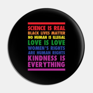 SCIENCE IS REAL BLACK LIVES MATTER Pin