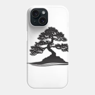 Serene Monochrome Bonsai Tree Design No. 571 Phone Case