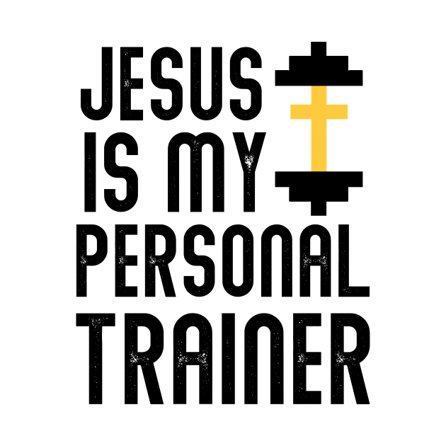 Jesus Is My Personal Trainer Funny Christian Faith Religious Bold Cute T-Shirt by flytogs