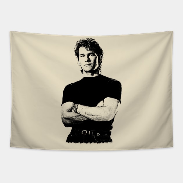 Patrick Swayze Tapestry by Lowchoose