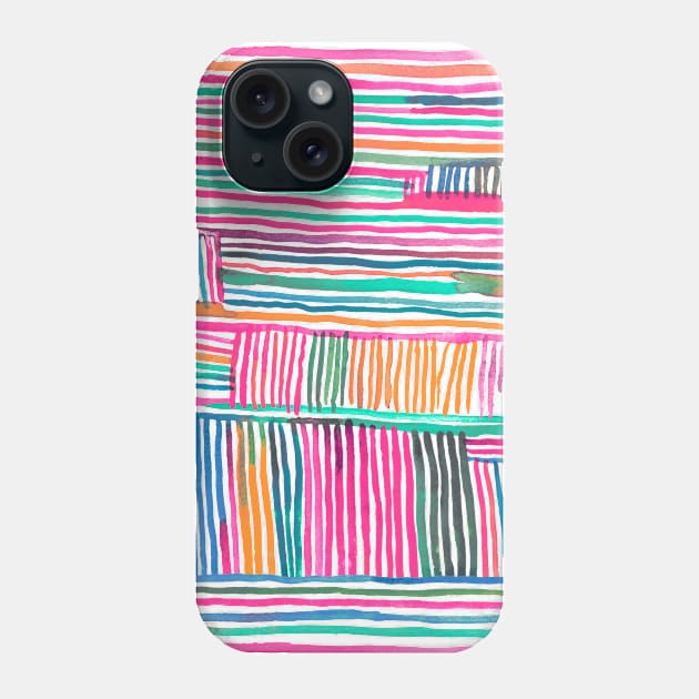 Watercolor Summer Stripes Phone Case by ninoladesign