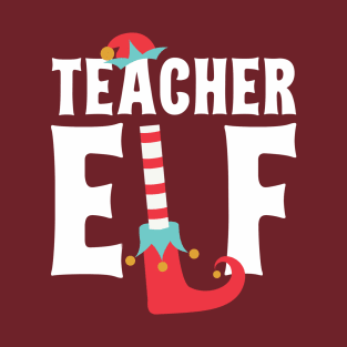 Teacher Elf Funny Christmas T-Shirt