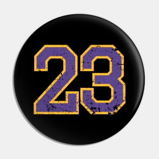 23 Cool Distressed Lebron James Jersey Number BASKETBALL-7 Pin