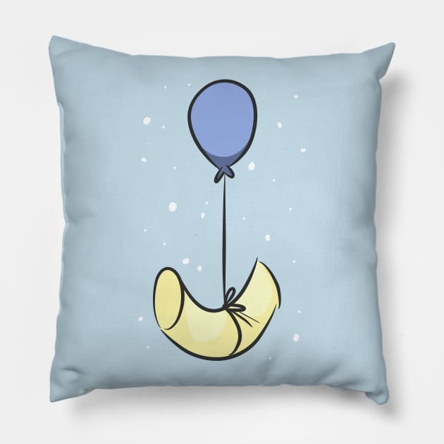 Macaroni Balloon Pillow by Jossly_Draws