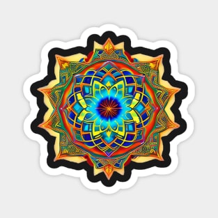 trippy organic flower colorfull strange pattern Magnet