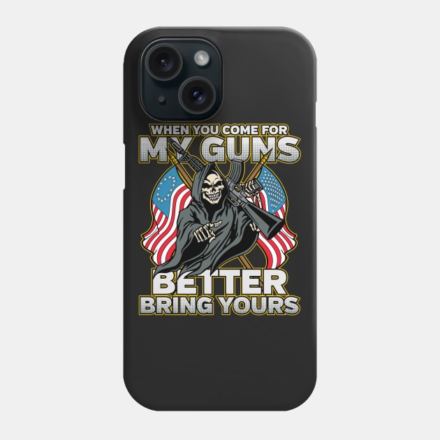 Reaper Second Amendment My Guns Phone Case by RadStar