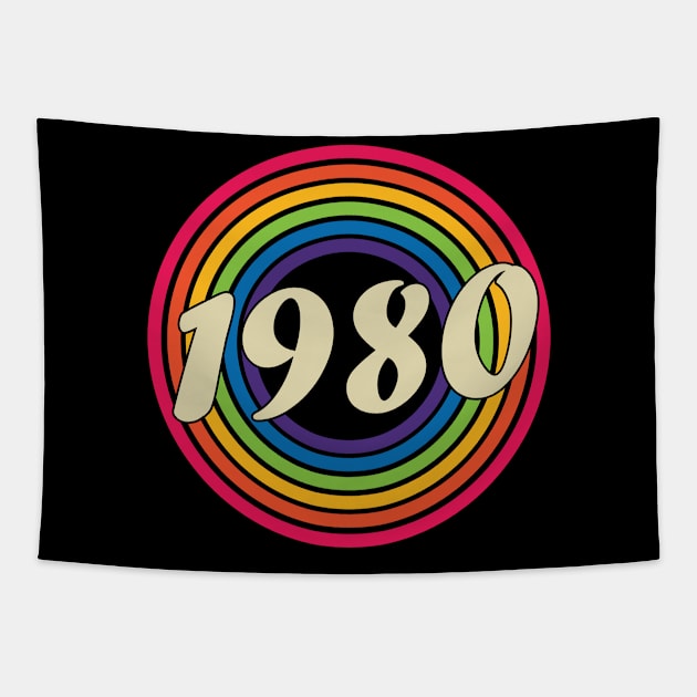 1980 - Retro Rainbow Style Tapestry by MaydenArt